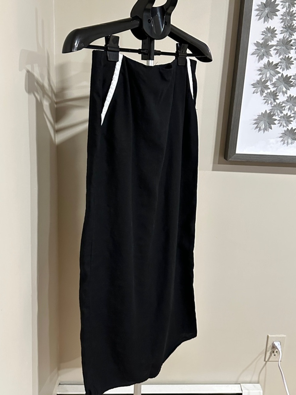 *HOUSE OF HARLOW 1960* Classic Black Pencil Skirt w/ White Trim Size Medium - Picture 5 of 9